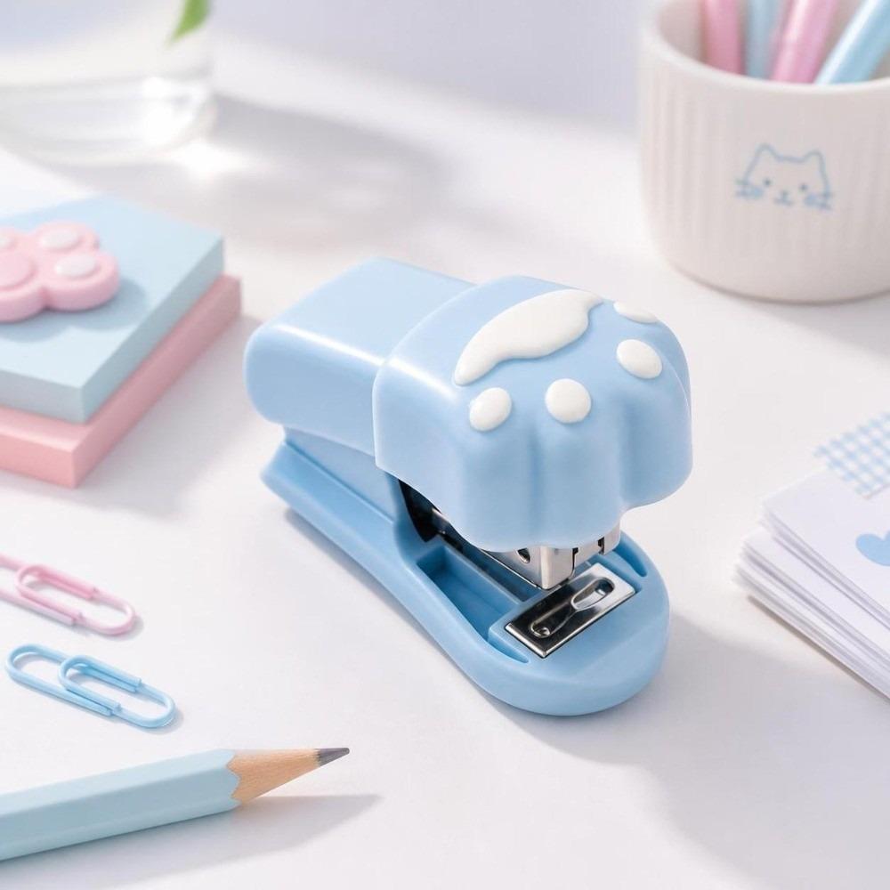Cute Design Cat Paw Stapler Multifunctional Cat Claw Stapler Binding Machine Mini Stapler Set  Home