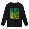 Retro Green Gradient In May We Wear Unisextal Health Awareness Print Casual T Shirt vintage Washed Slightly designer clothes