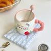 Cute high-value fruit ceramic mug creative coffee breakfast cereal cup girls drinking cup birthday gift