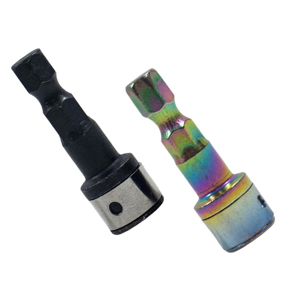 1/2Pcs 8mm Hex Socket Nut Driver Set Socket Adapter Self-Drilling Screw Socket Adapter No-magnetic Steel Ball Sleeve