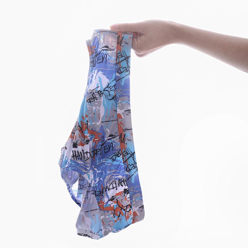 3PCS Fashion Men's Breathable Underwear Underpants Ice Silk Briefs Panties Big Size L XL 2XL 3XL 4XL 5XL 6XL