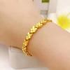 24K Gold Clover Bracelet for Women - Dainty Four-Leaf Design, High-Purity Gold, Lucky & Delicate