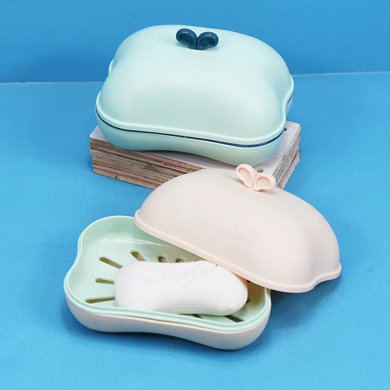 

Эксклюзивный Новичок: Мыльница с крышкой и поддоном - Портативная, Креативная, Большая для прачечной и ванной комнаты