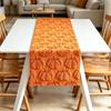 Embroidered Pumpkin Quilted Table Runner with Three Dimensional Stitching for Dining Table Party Decoration Fabric Covering