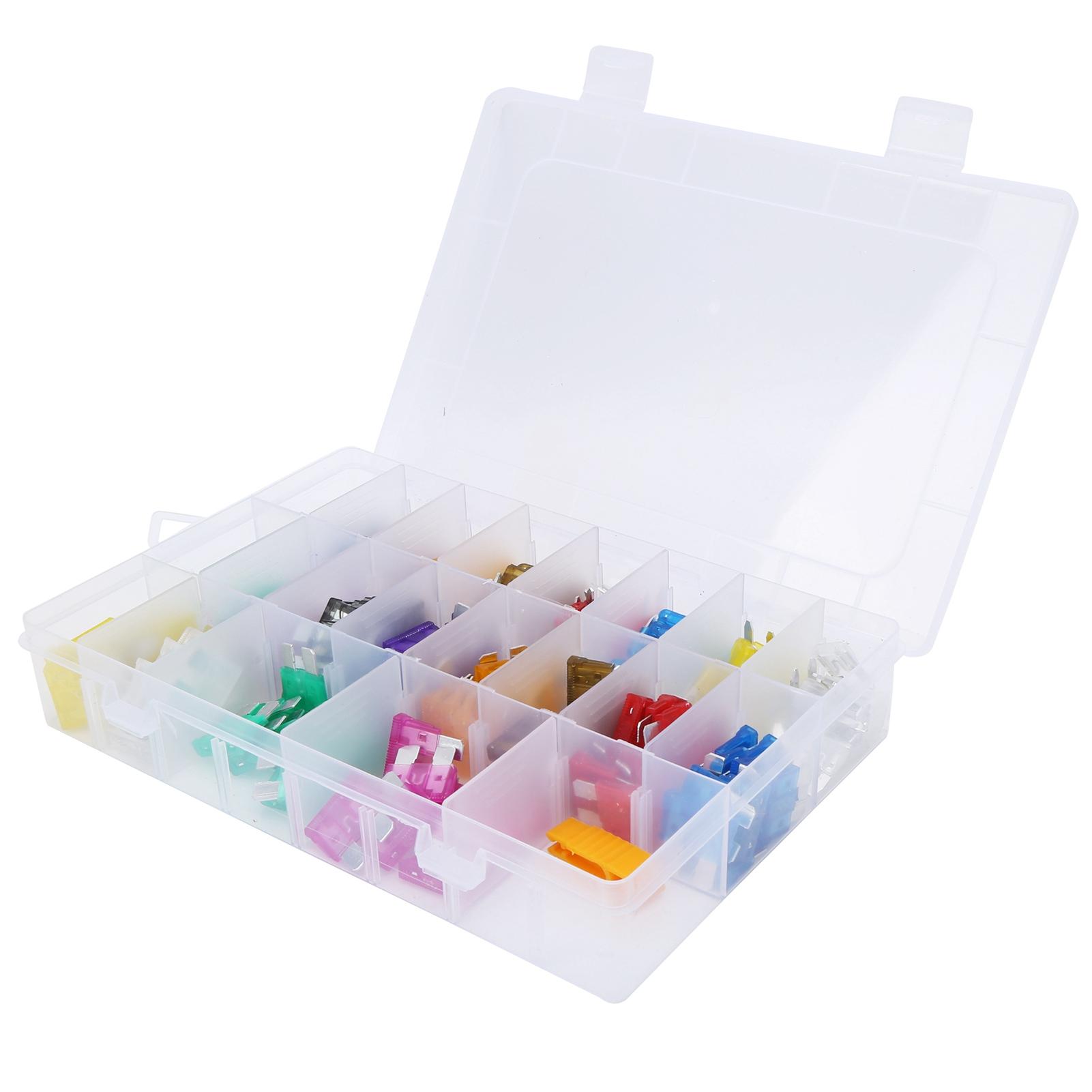 

220Pcs Fuse Blade Medium Small Fuses Automotive Insulation Safety Box Assortment Kit