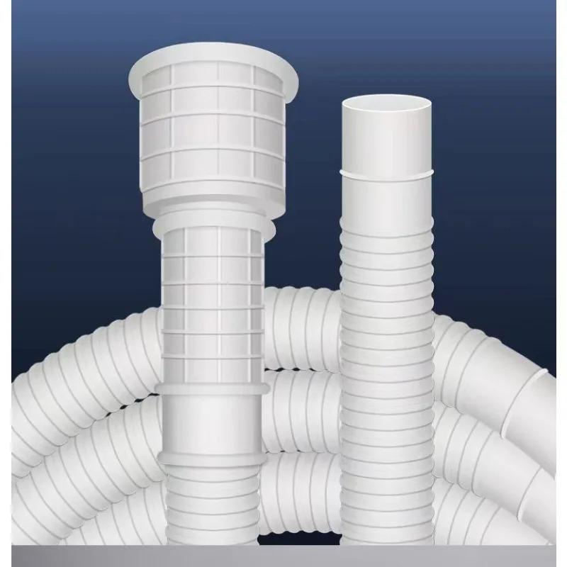 1-4M White Drain Hose Pipe Inlet Hoses Extension Drainpipe Tube for Air Conditioner Washing Maching Kitchen Faucet Accessories