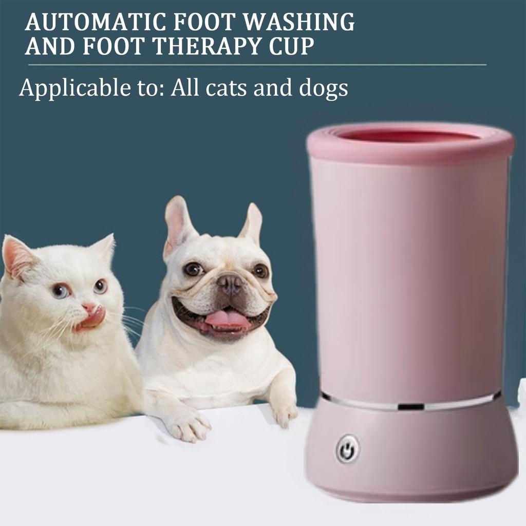 Automatic Silicone Bristles Pet Cleaner Cup USB Charging, Portable For Muddy Claws, Designed For Small To Medium Dogs
