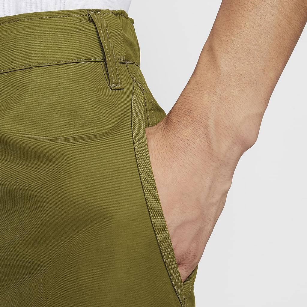 Nike Tech Solid Loose Woven Mid-Rise Zipper Straight Leg Casual Pants Men Bottoms Pacific-Moss FZ0711-307