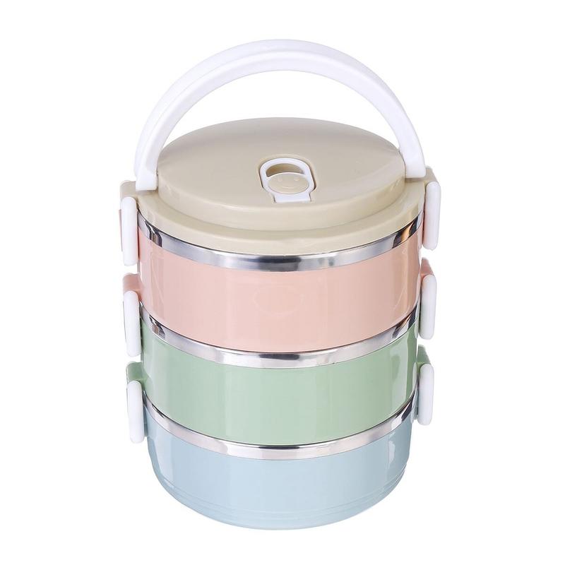

Stainless Steel Insulated Box Student School 3 Company Lunch Box Table Valve Bento Table Valve Food Container Store Breakfast Box | Breakfast Boxes