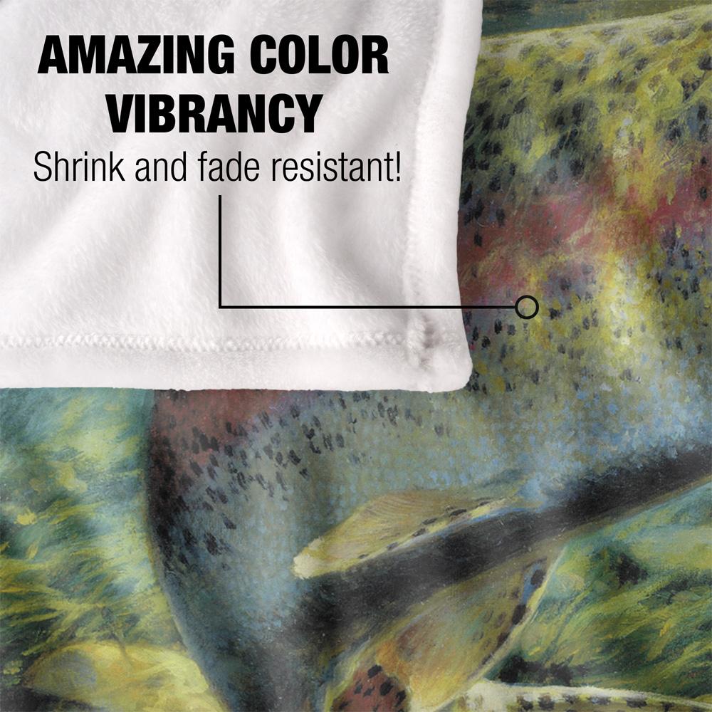 Wild Wings Rainbow Trout 2 Silky Supersoft Blanket