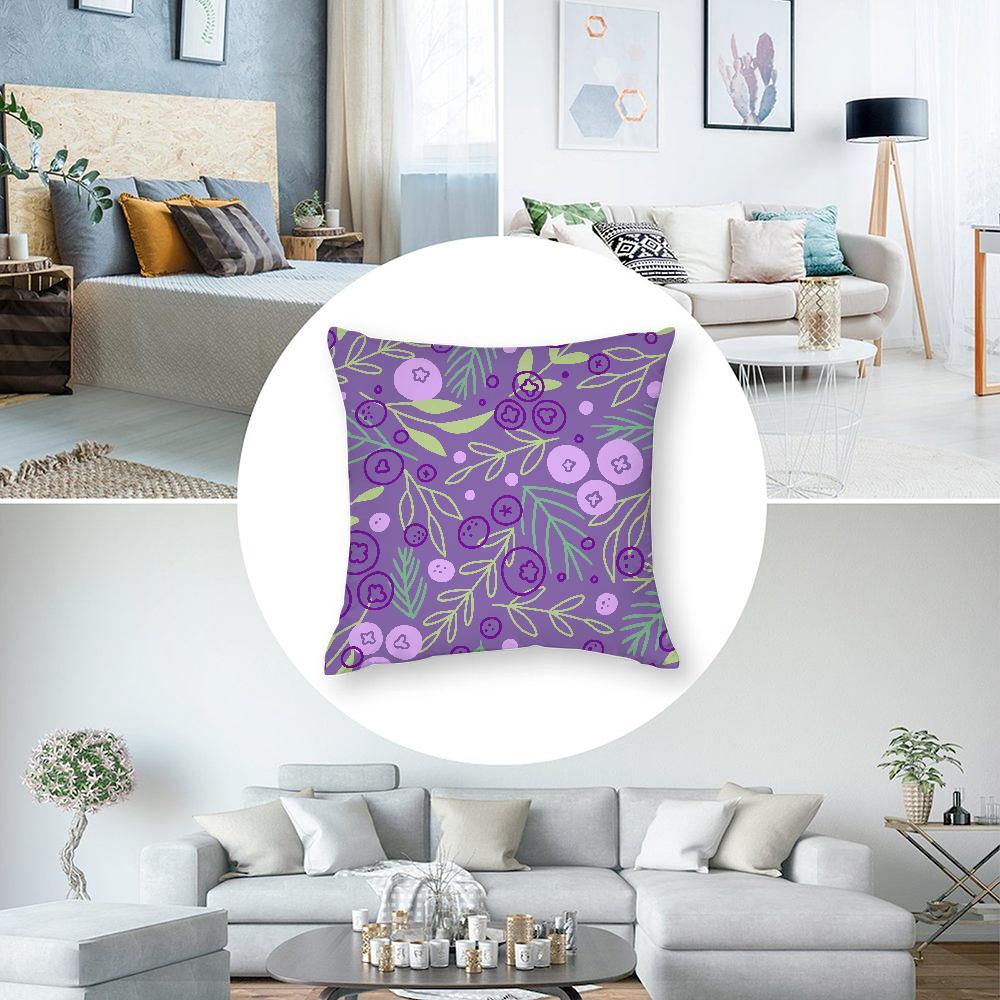 Colorful Cartoon Berries Pillow Case Short Plush Pillow Covers Sofa Decorative Gift Home Double-sided Printing Cushion Cover