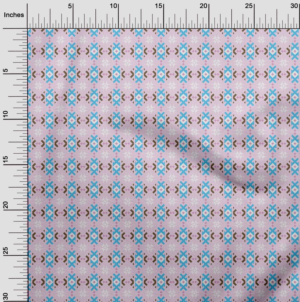 oneOone Cotton Flex Light Pink Fabric Asian Leaf Block Sewing Craft Projects Fabric Prints By Yard 40 Inch