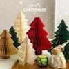 3D Honeycomb Ball for Xmas Tree; Large Paper Foldable Navidad Christmas Decor; Hanging Ornament for Desk.