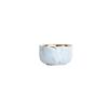 European Marble Pattern Gold Rim Ceramic Deep Plate