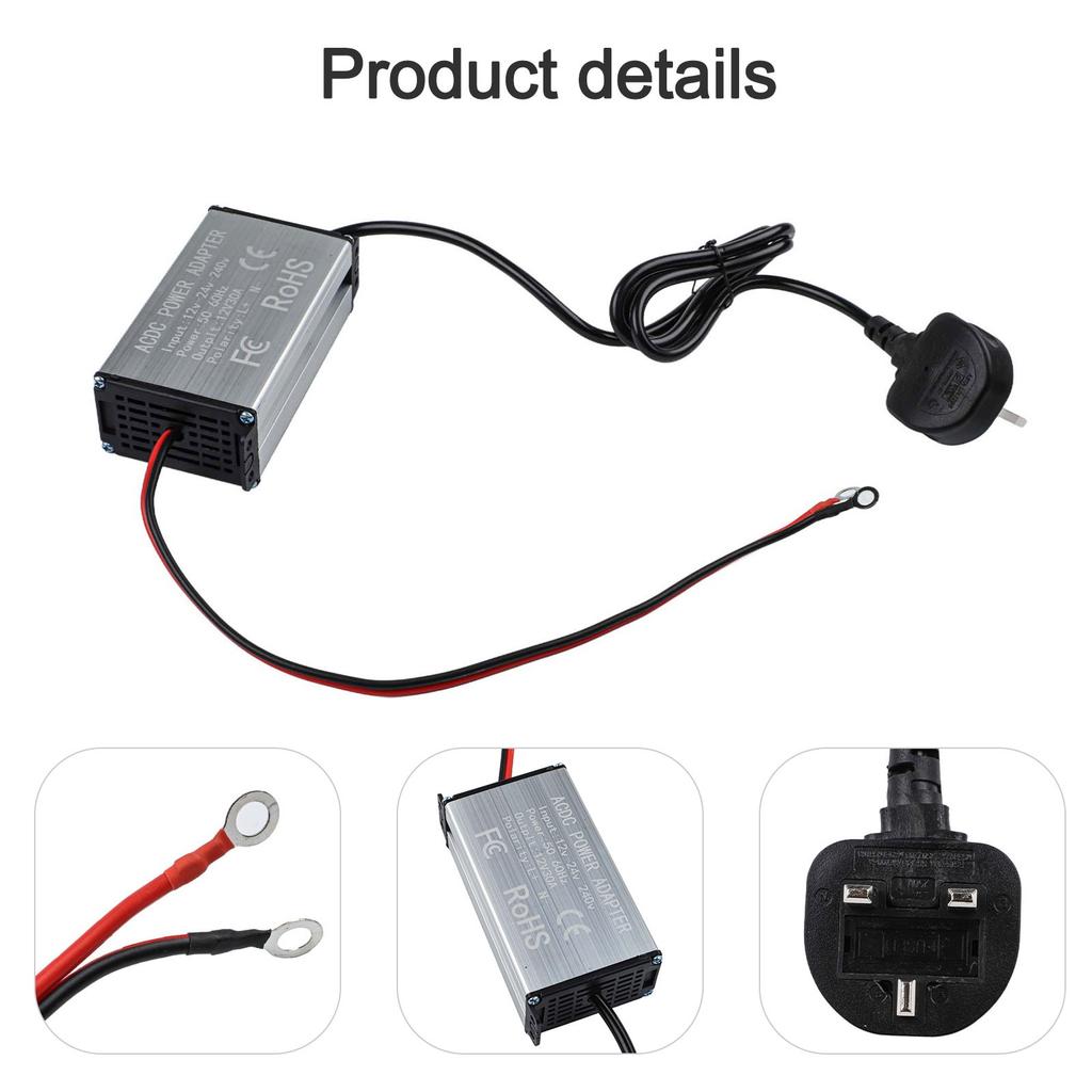 230V zu 12V Diesel-Luftheizer Stromwandler Adapter Innenheizung