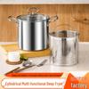 Multifunctional Stainless Steel Deep Fryer with Strainer Fry Pot and Skewers