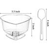 Disposable Heart-shaped Dessert Cups with Spoons