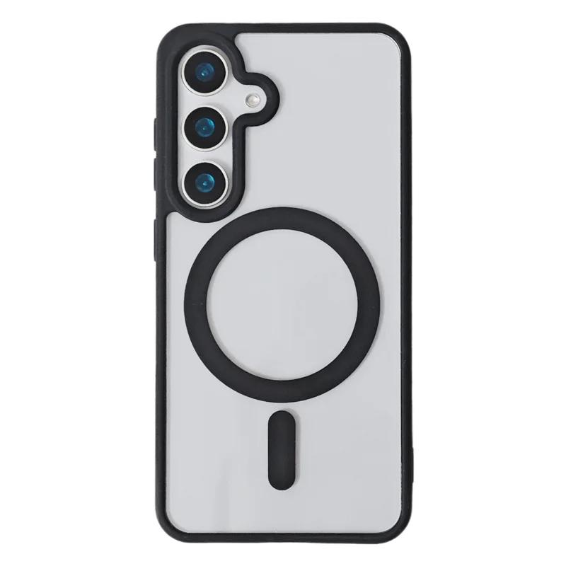 

Прозрачный акриловый жесткий ПК магнитный чехол для Samsung Galaxy S25 S24 S23 FE S22 Plus Ultra для Magsafe однотонная рамка задняя крышка For Samsung S23 FE