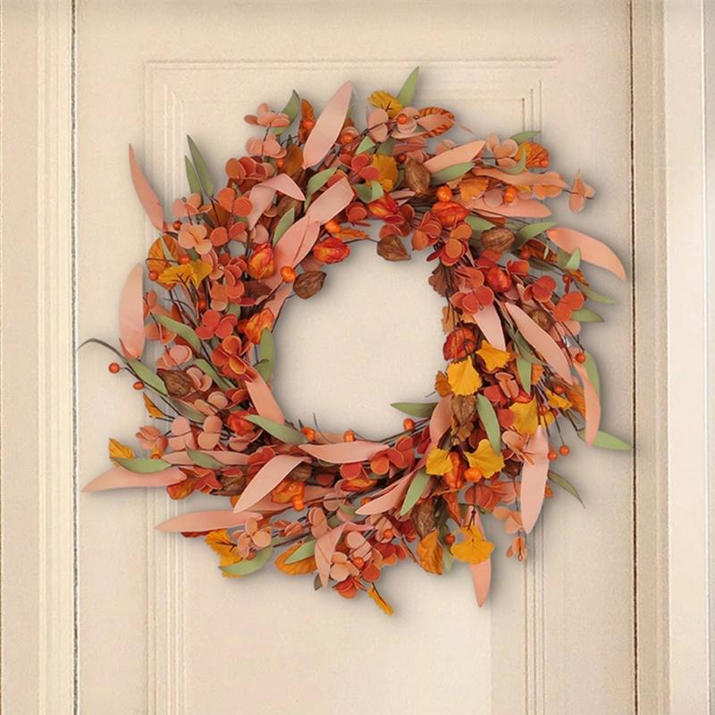 Handmade Wreath for Thanksgiving Celebration Garlands for Home and Office Decoration Harvest Festival Door Hanging