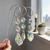 6Pcs/Set Handmade Garden Crystal Suncatchers Colorful Rainbow Plant Stakes  Yard Decor