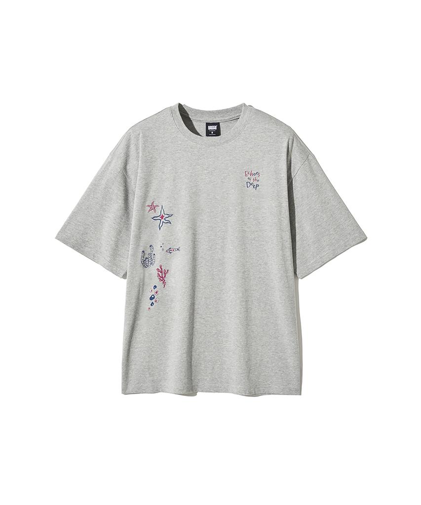 GAKKAI UNIONS Starfish Ocean Short Sleeve T-Shirt Gray