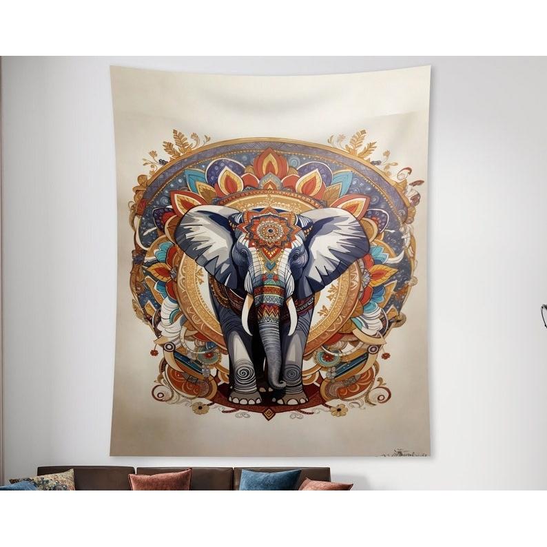 Mandala tapestry 75x100 чёрный