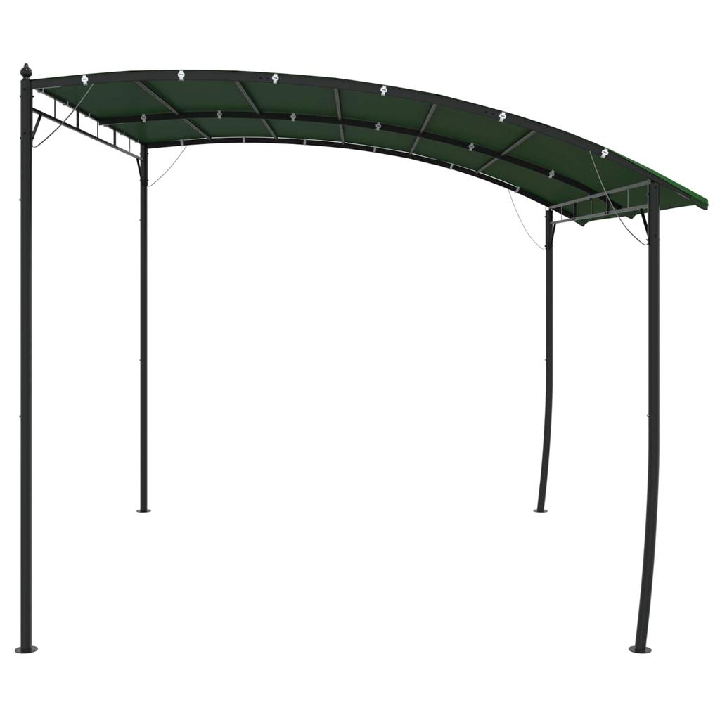Gazebo 3 X 3 X 2.55 M Green Fabric and Aluminum 180 Gsm