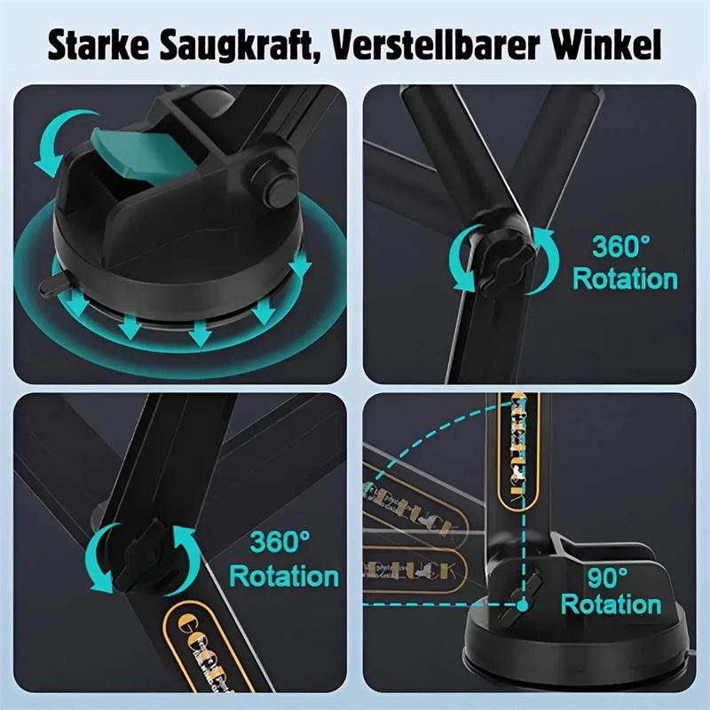 Car Tablet Holder Long Arm Suction Cup Mount For Tablet Suv Truck Vehicle Lift Windshield Window Vehicle Mount