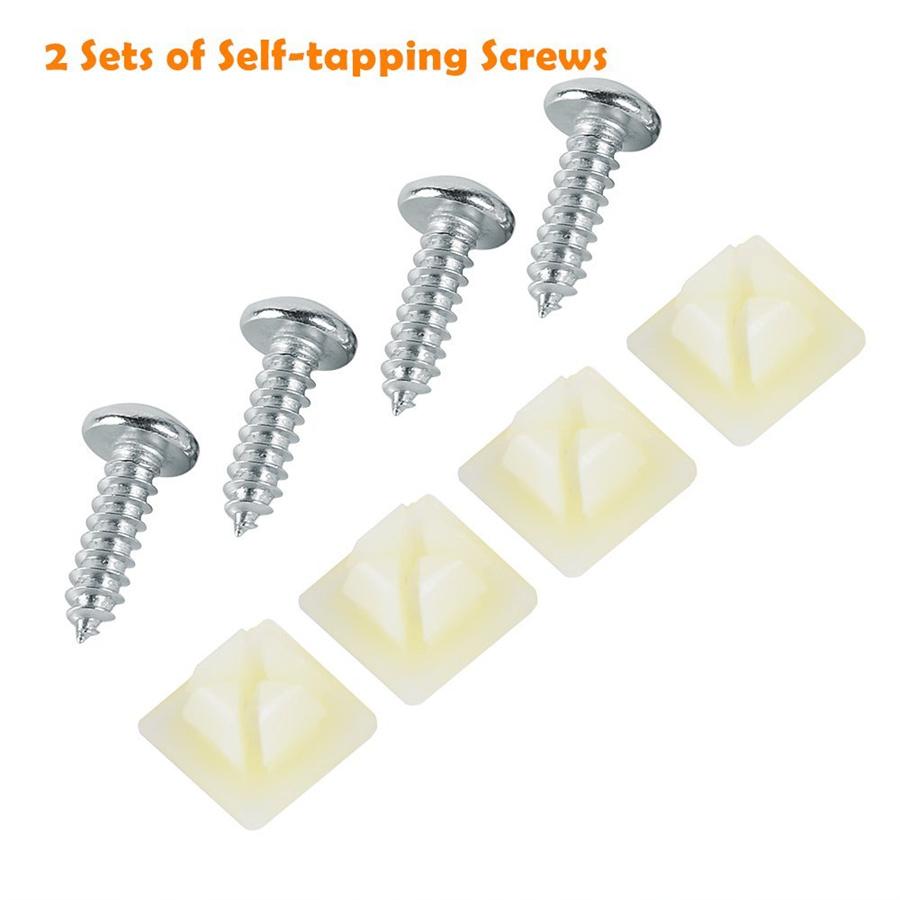 4Pcs Car Plate Zinc Alloy Anti-theft License Plate Bolt Frame Screw Accessories