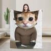 Super Soft Blanket Travel Office D-Dexters M-Morgang  Cat Throw Blanket  Flannel Bedspread For Bedroom Pattern Sofa Bed Cover