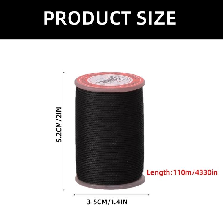 Waxed Sewing Thread for Leather Sewing Hand Stitching Polyester Sewing Thread 0.55mm Beading Cord Thread 120yds/Roll