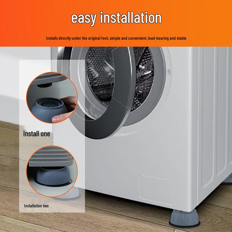 Universal Anti-Slip Washing Machine Riser Pads for Heightening and Shock Absorption