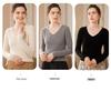 Women's V-Neck Cashmere Striped Slim Fit Long Sleeve Sweater - Warm Autumn/Winter Base Layer