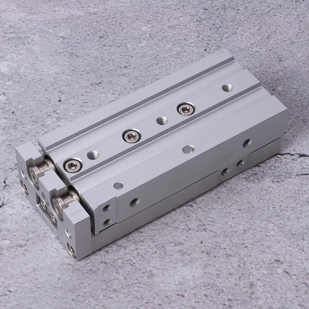 MXS12 Pneumatik-Führungsschienenzylinder Hochpräzise Doppeltwirkend 12*2mm BohrungsgrößeMXS12‑50