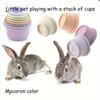 Bunny Stacking Cups Toy Rabbits Multi-colored Reusable Small Animals Puzzle Toys For Hiding Food Playing Small Animals Pet Toys
