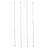 4Pcs Metal Shower Curtain Rod Adjustable Extendable Tension Rod Bathroom Shower Bar Corner Curtain Holder Easy Install No Damage