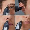 Panasonic Men's Ear and Nose Hair Trimmer with Vacuum Cleaning System, Wet/Dry, Hypoallergenic, High-Performance Dual-Edge Blade - ER-GN70-K, Black