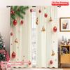 2pcs 2D Flat Printing Christmas Party Curtain Golden Christmas Ornaments Bells Polyester Without Electricity Party Decorations