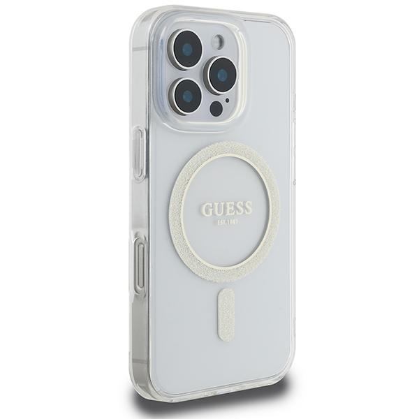 Etui do iPhone 16 Pro Max Guess Glitter Circle MagSafe