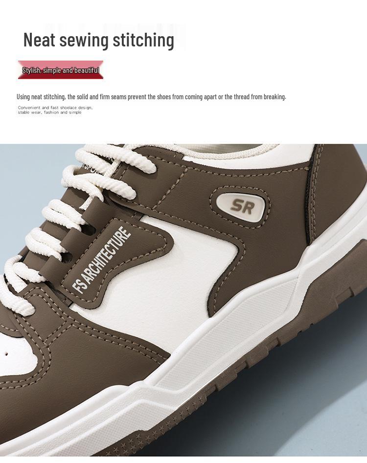 Men's Korean-Style Breathable White Sneakers - Trendy, Thick-Soled, Casual Sports Shoes for Summer