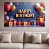 Geburtstagsparty Hintergrund Luftballons Und Geschenke Happy Birthday Banner Feier Veranstaltung Fotografie Hintergrund Requisiten