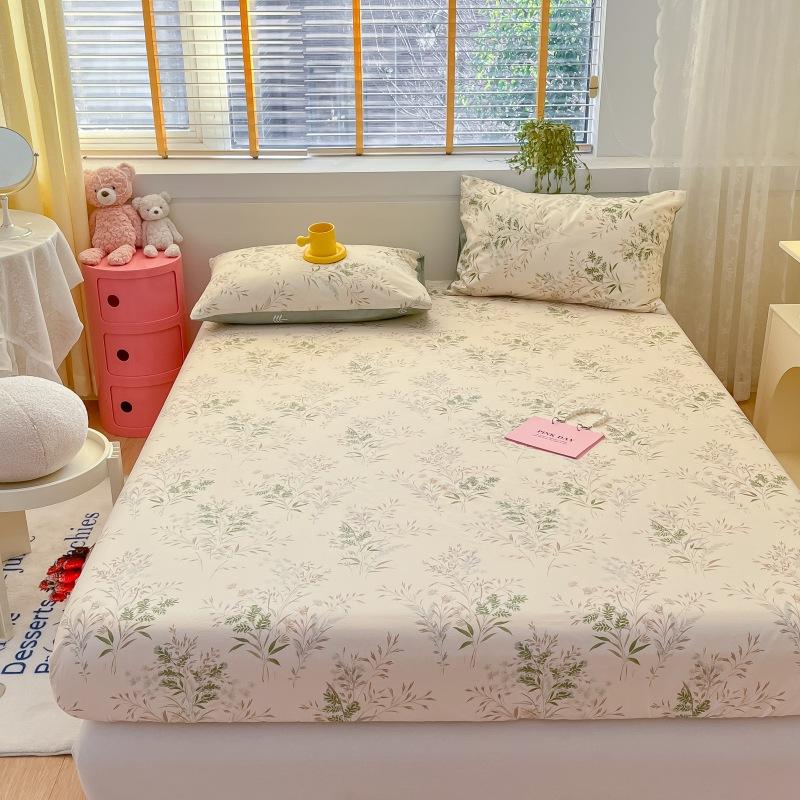 2025 New 100% Cotton Bed Sheet Flower Series Printed Double Top King Sheets For Girls Boys Kids Single Queen King Size Bed Linen