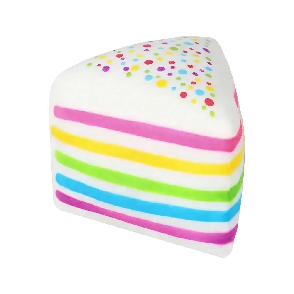Creative Rainbow Cake Squeezable Toy Realistic Rainbow Cake Squeeze Toy Educational Toy белый