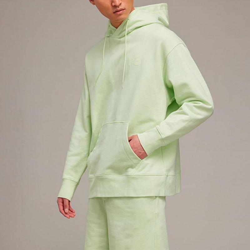 Y-3 SS22 Solid Color Hooded Pullover Sweatshirt Men Sweatshirt Green HG6218