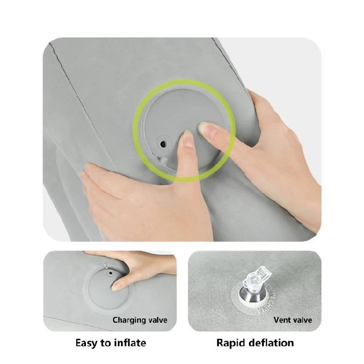 Lightweight Inflatable Foot Rest Pillow for Improved Circulation and Comfort in Travel Home or Office Setting