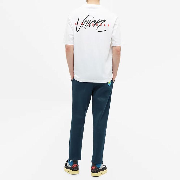 Air Jordan x Union LA Dunk Printing Sports Round Neck T-Shirt Asia Sizing 'White' Men's CZ1458-100