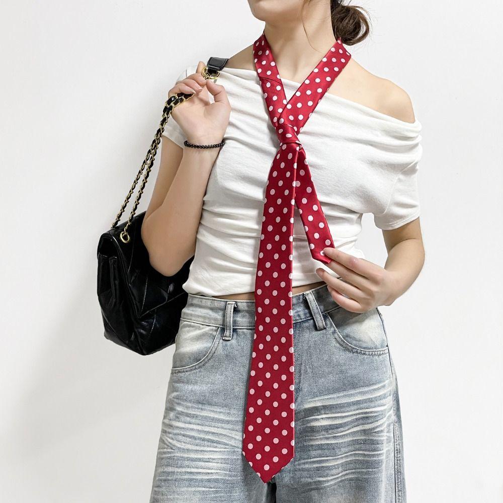Long Leopard Print Necktie Korean JK Uniform Necktie Belt Accessories  Uniform Suit
