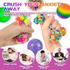 6PCS Mini Squishy Stress Balls Set Rainbow Squeeze Ball EDC Toy Sensory Fidget Toy Durable Non-Toxic Squeeze Balls Relief Stress