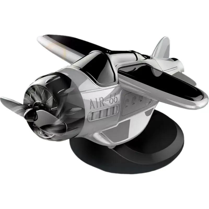360° Car Solar Airplane Ornaments Car Center Powered Aircraft Interior Decor Ornaments Accessories Car Console A5t3