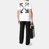 OFF WHITE Text Logo Caravaggio Saint Jerome Writing Arrows Slim Fit T Shirt OMAA027C99JER0030110